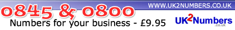 0845 Numbers, 0870 Numbers and 0800 Numbers for your Business.